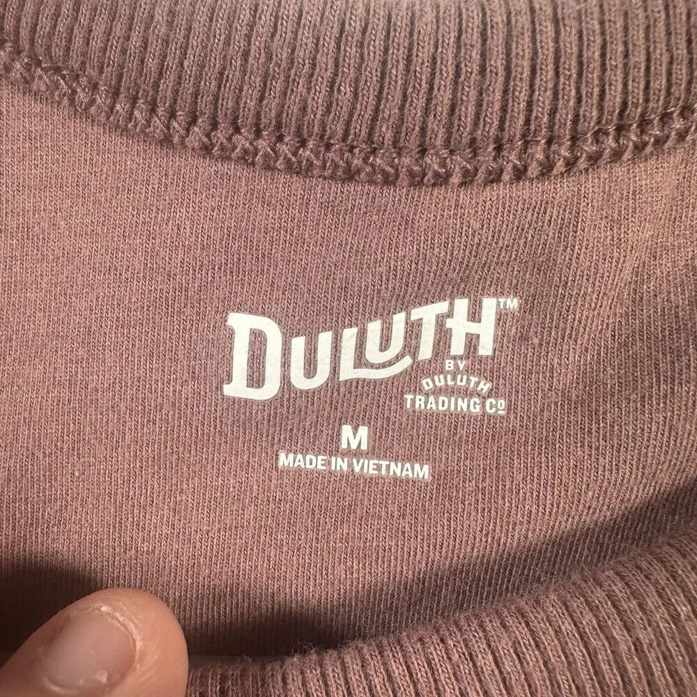Duluth Trading Co Women Tank Top Medium M Mauve Brown Ribbed No-Yank Scoop Neck